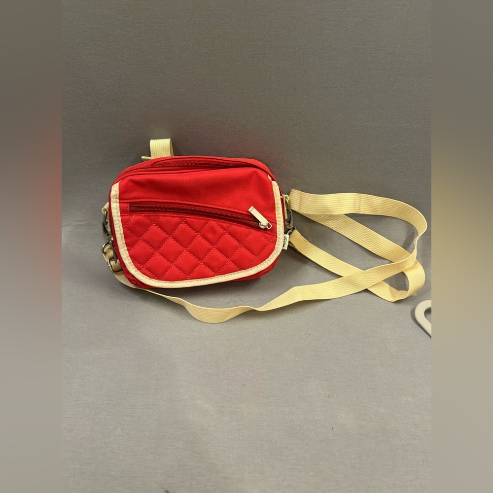 Juvo personal mobility bag Red Quilted made to go on walkers and wheelchairs